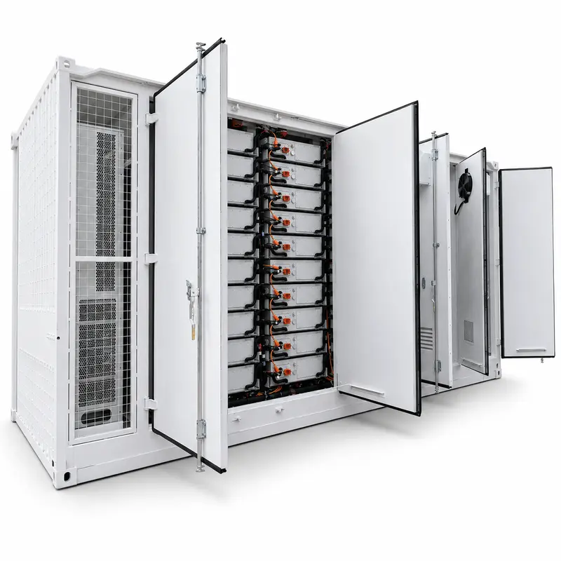 LiFePO4 Containerized BESS, 1MWh–6MWh / 1000kW (Liquid-Cooled, IP67) — product photo on white background