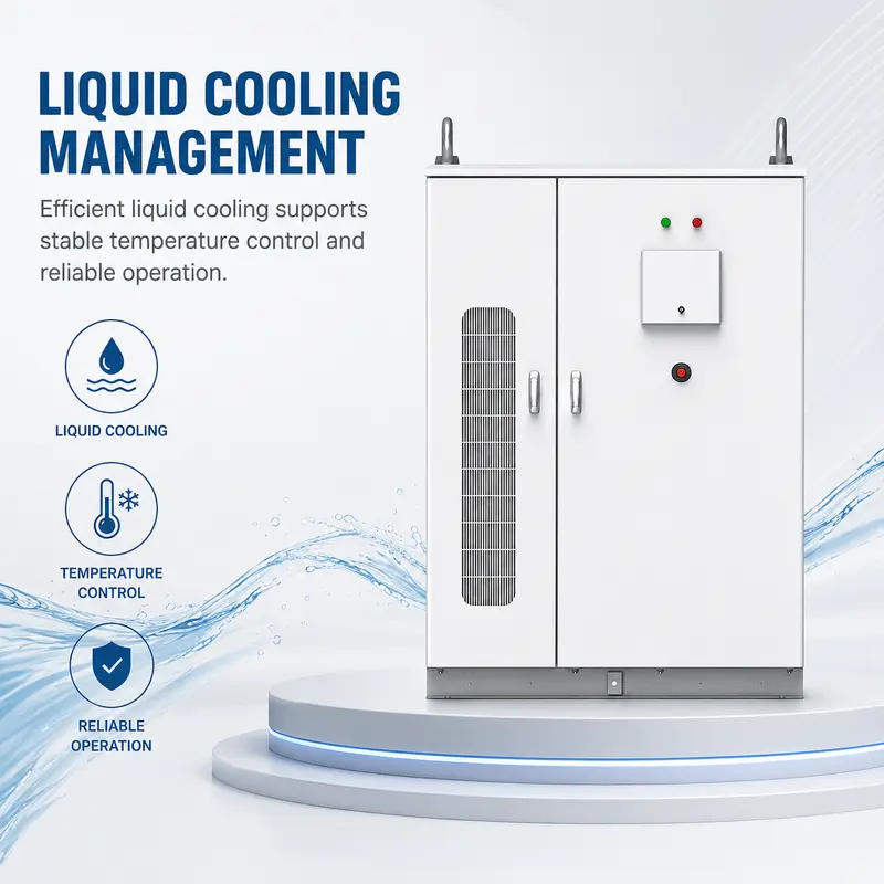 Liquid-Cooled Battery Energy Storage System — Integrated Cabinet (Battery Module & Rack) — construction and materials detail