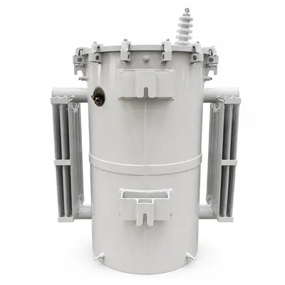Oil-Filled 250 kVA CSP Single-Phase Pole-Mounted Distribution Transformer — product photo on white background