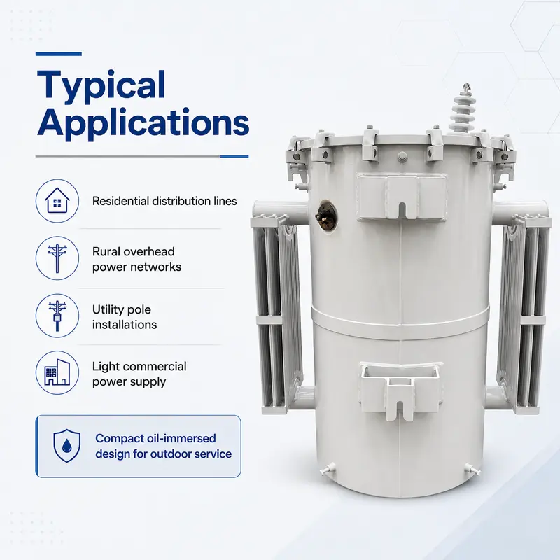 Oil-Filled 250 kVA CSP Single-Phase Pole-Mounted Distribution Transformer — workmanship detail
