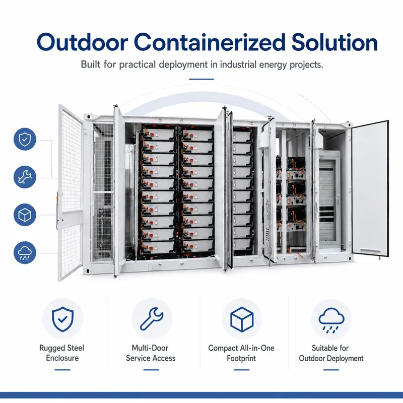 Outdoor 20ft/40ft Battery Container ESS (1–5MWh, Liquid-Cooled, IP67) — safety and protection features