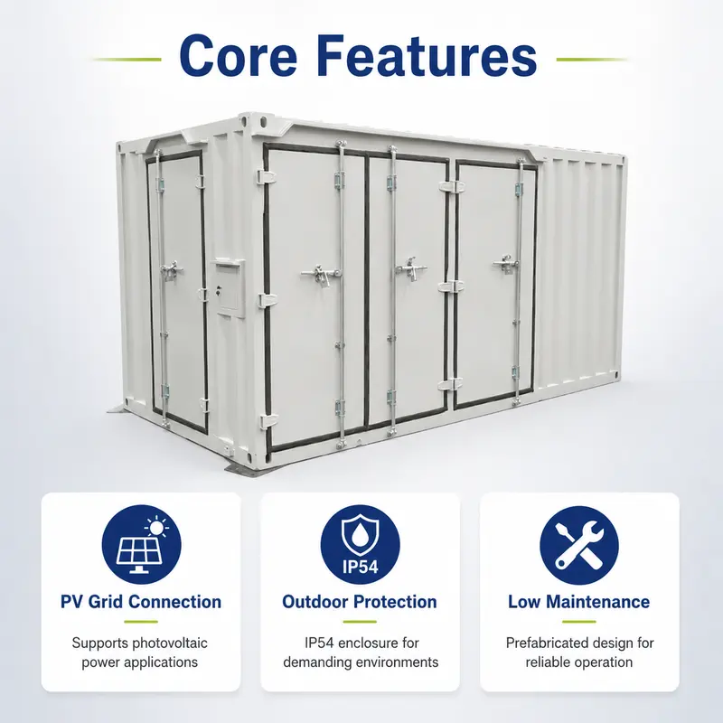 Photovoltaic Aluminum-Coil Prefabricated Container Substation (12–36 kV) — safety and protection features