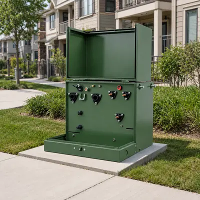 Single-Phase Pad-Mounted Transformer, 37.5–167kVA (12.47/34.5kV to 120/240V) installed on site