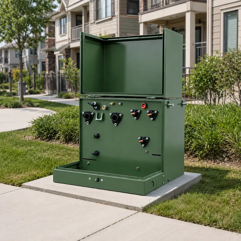 Single-Phase Pad-Mounted Transformer, 37.5–167kVA (12.47/34.5kV to 120/240V) installed on site
