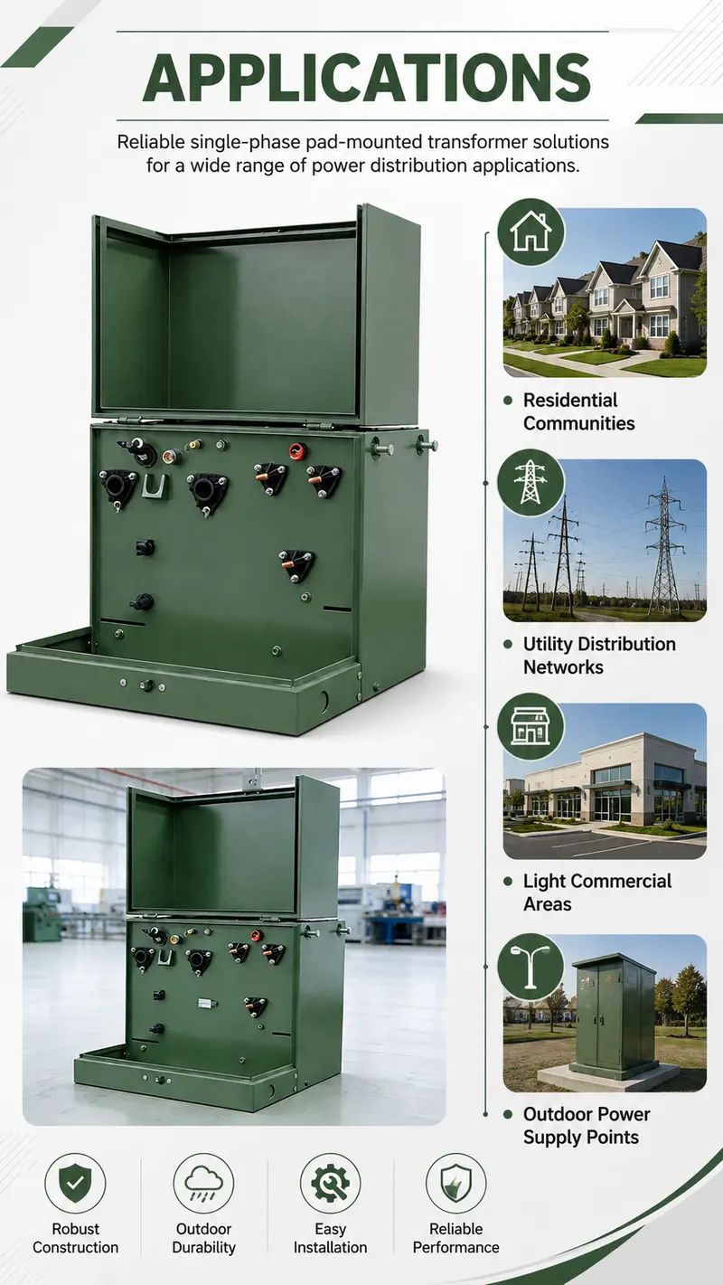Single-Phase Pad-Mounted Transformer, 37.5–167kVA (12.47/34.5kV to 120/240V) — workmanship detail