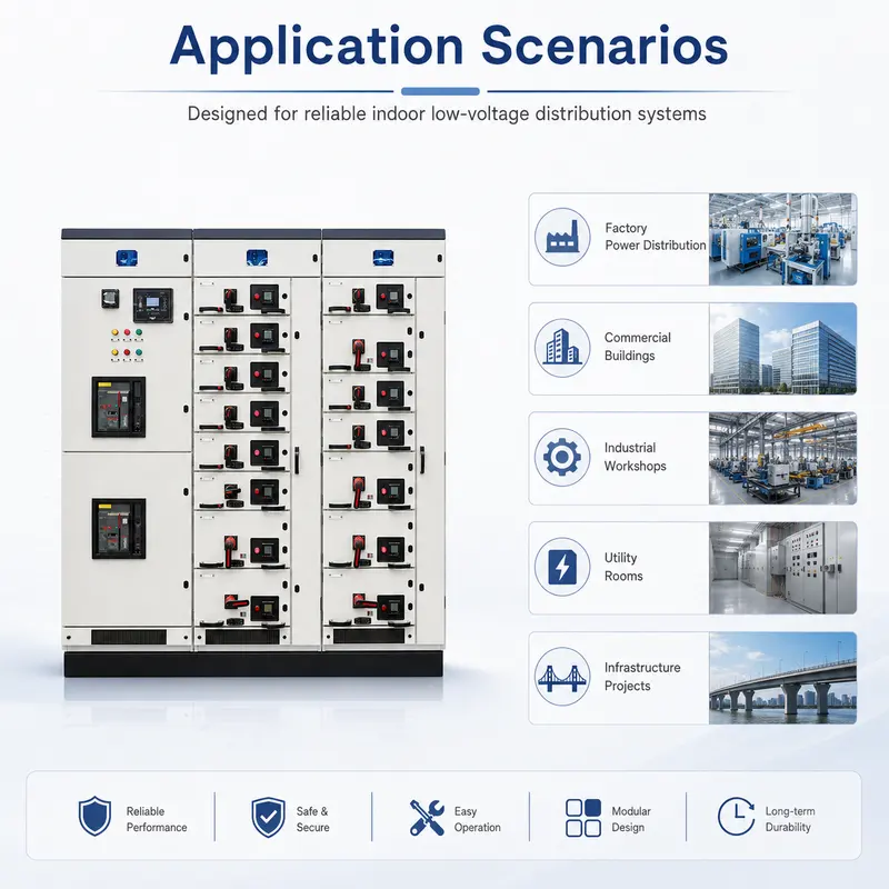 Smart MCC Main Power Distribution Switchgear (GCS Withdrawable, IP65, Energy Saving) — workmanship detail