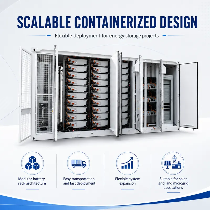 Solar Battery Containerized ESS, 1000kWh, On/Off-Grid (Liquid-Cooled, IP67) — construction and materials detail