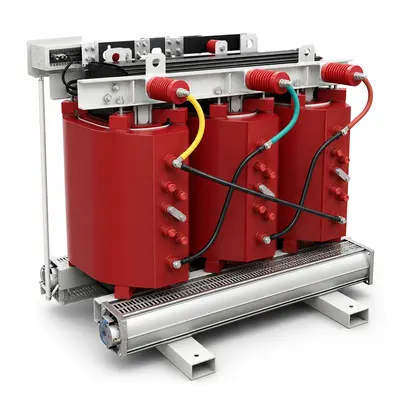 Three-Phase 500kVA Dry-Type Step-Down Transformer (20kV / 415V, Epoxy Resin Cast) — product photo on white background