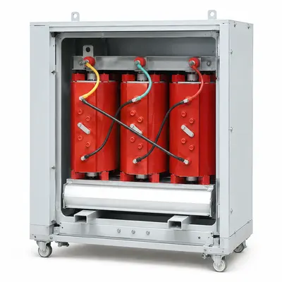 Three-Phase Cast-Resin Dry-Type Transformer — 100–2500 kVA, 11/13.8 kV, ISO9001 — product photo on white background