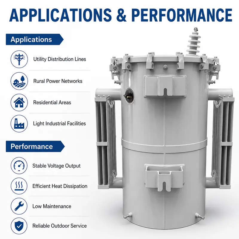 UL-Certified Single-Phase Pole-Mounted Transformer 25–333 kVA (7.2 kV) — workmanship detail