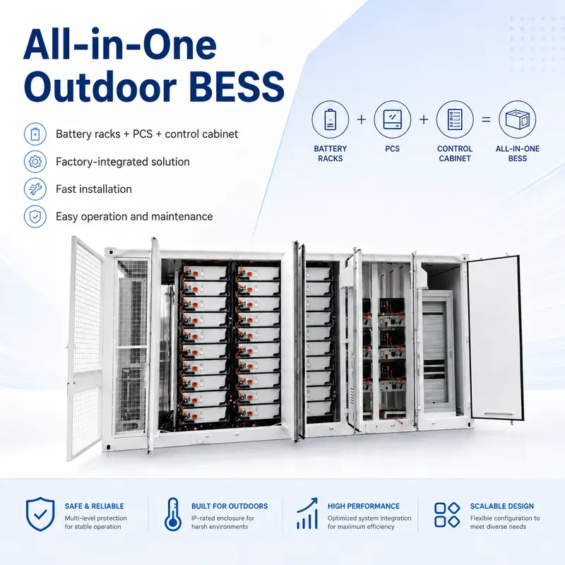 Utility-Scale Lithium-Ion Battery Storage System (1000kWh–5MWh, Liquid-Cooled, IP67) — typical application